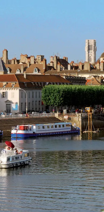 The Saône, navigable river