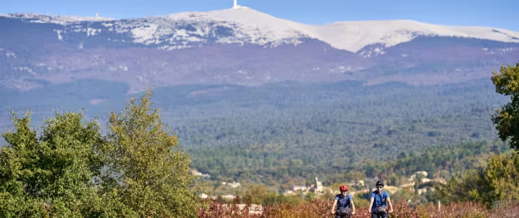 Au pied du Ventoux à vélo