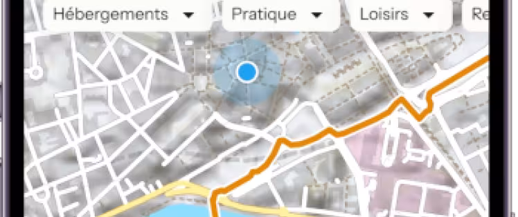Application France Vélo Tourisme - être géolocalisé