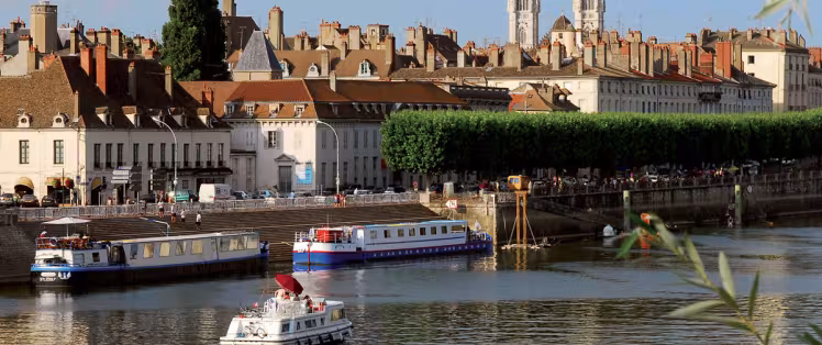 The Saône, navigable river