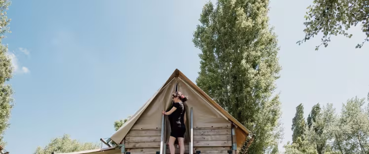 Hébergement cabane pour cyclistes au camping Tette d'Auge à Pont l'Evèque