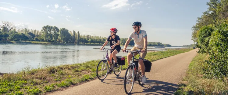 Piste cyclable le long du Rhin - Eurovélo 15