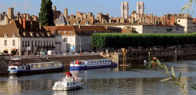 The Saône, navigable river