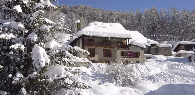 Vue hiver de l'Hôtel et Restaurant