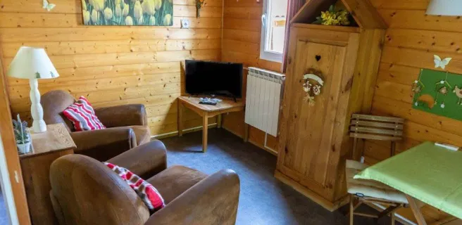 Espace vie du chalet hôtelier