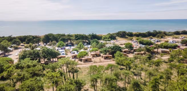 Vue aérienne du camping