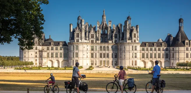 Chambord's castle by bike
