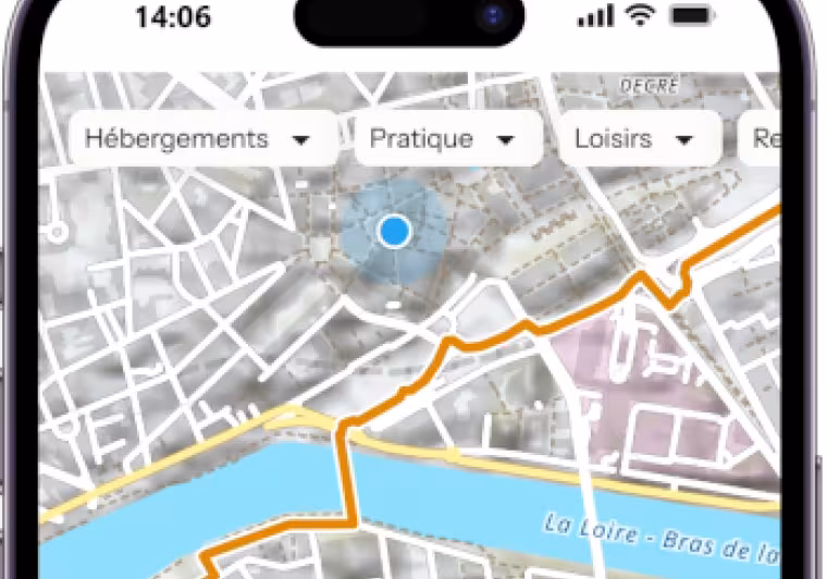 Application France Vélo Tourisme - être géolocalisé