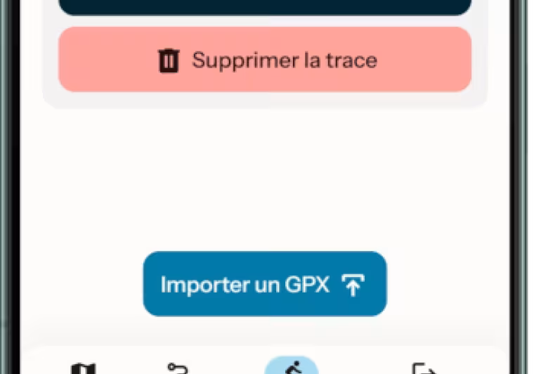 Application France Vélo Tourisme - Importer un tracé gpx