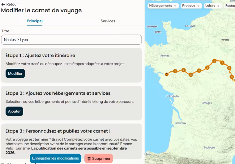 Le carnet de voyage France Vélo Tourisme