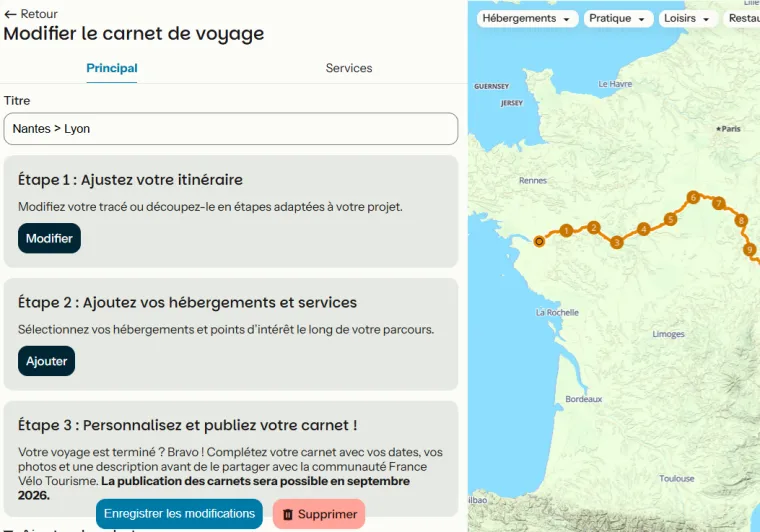 Le carnet de voyage France Vélo Tourisme