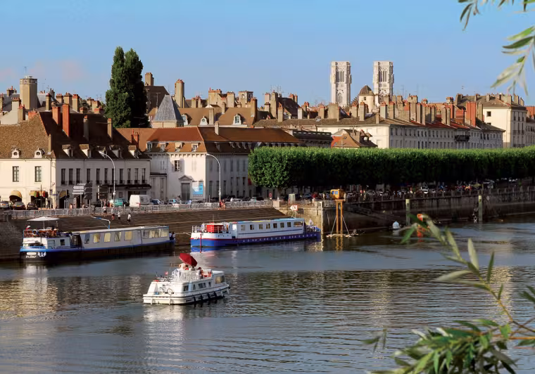 The Saône, navigable river