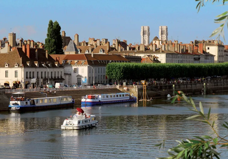 The Saône, navigable river