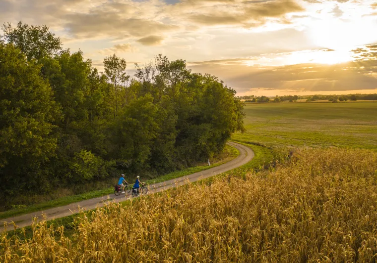 Coucher de soleil sur la Voie Bressane