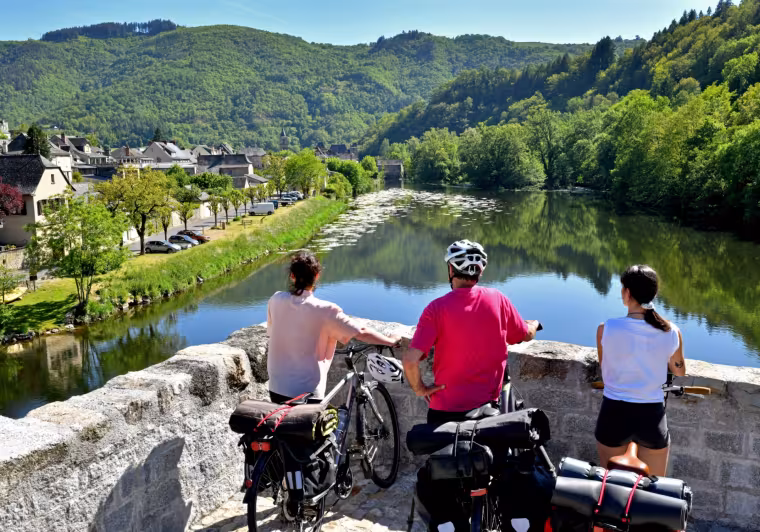 Vue du Lot à Entraygues-sur-Truyère