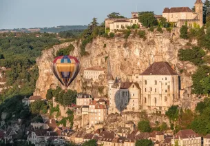 Décollage de montgolfière à Rocamadour