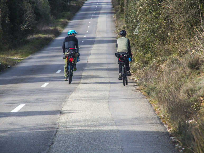 A vélo dans les gorges de l'Ardèche