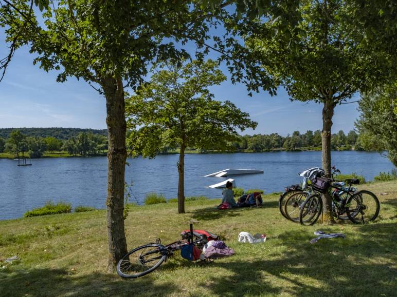 Pause vélo à Léry-Poses